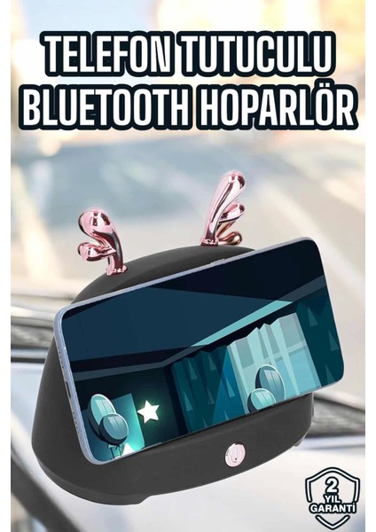 Bluetooth Hoparlör Telefon Tutuculu Akıllı Hoparlör Uzun Pil Ömrü