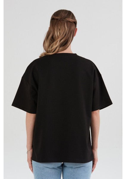 Ayıcık Baskılı Oversize Tişört fırsatları