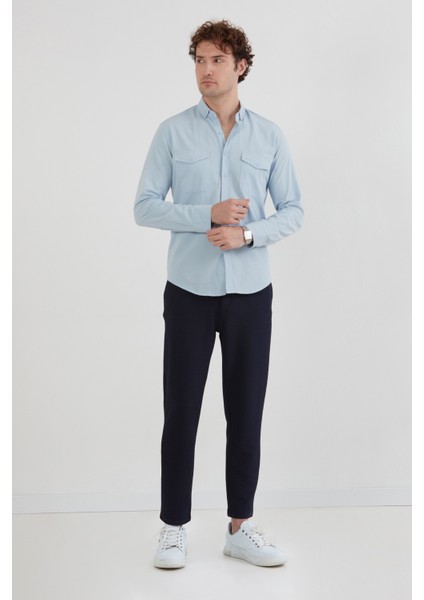 Waffle Kumaş Beli Bağlamalı Jogger Pantolon