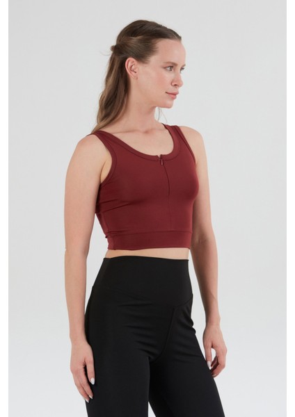 Basic Önü Fermuarlı Crop Body modelleri