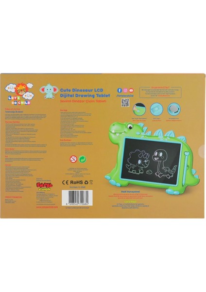 LC-31068 Sevimli Dinazor Çizim Tableti 10 Inç