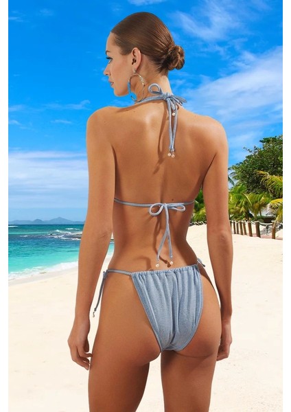 Modern Üçgen Bikini Takımı Özel Tasarım Ergonomik Kesim Plaj ve Havuz Için Premium Kalite