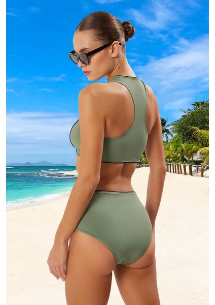 Modern Halter Bikini Takımı Premium Kalite Su Sporları Için Klora Dayanıklı Yüksek Konfor fiyatları