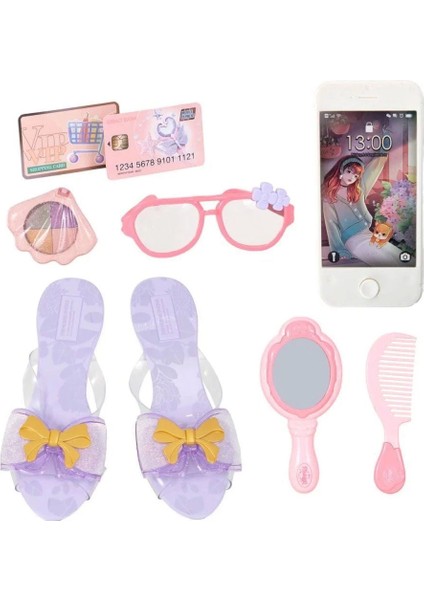 4376 Pretty Pinky Kokoş Terlik Gözlük Tarak Set -Sunman