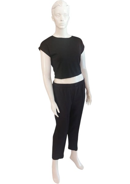 Kadın Beli Lastikli Ön Dikiş Detaylı Dekoratif Çift Düğmeli Nude Slim Fit Pantolon indirimleri