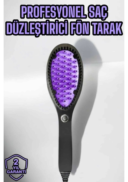 Fön Tarak Elektrikli Sıkı Dişli Taşınabilir Saç Düzleştirici