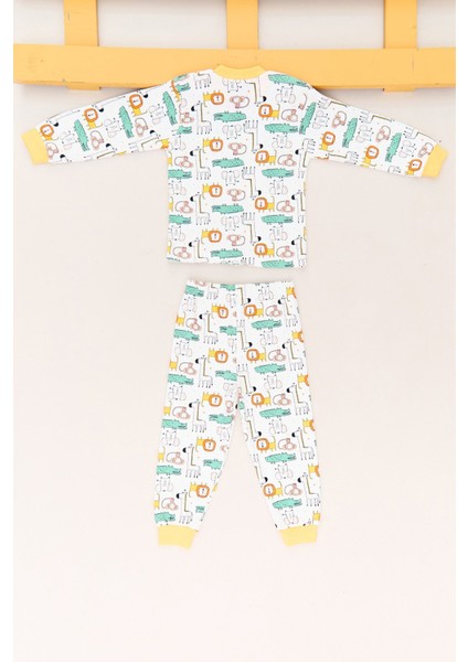%100 Pamuk Hayvan Baskılı Çıtçıtlı Erkek Çocuk Pijama Takımı fiyatları