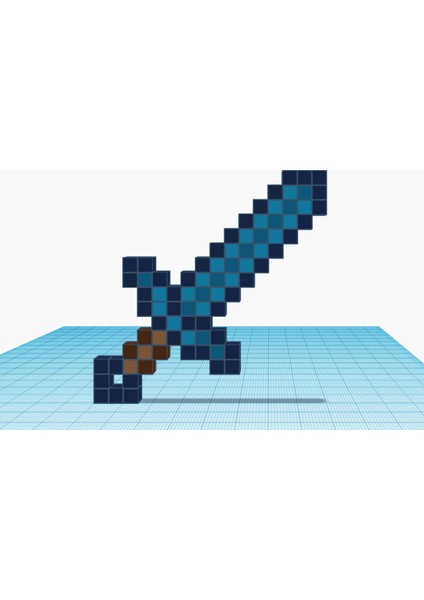 Minecraft'tan Elmas Kılıç (anahtarlık) (plastik Aparattır)