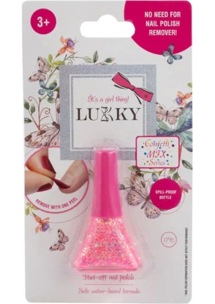 Lukky Soyulabilir Oje - Konfeti Serisi Pembe