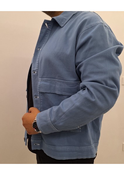 Lenasso Premıum Qualıty Oversize Mavi Erkek Ceket %100 Pamuk fiyatları