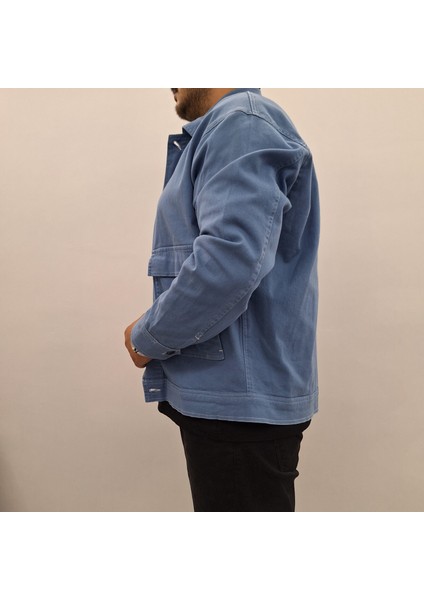 Lenasso Premıum Qualıty Oversize Mavi Erkek Ceket %100 Pamuk modelleri