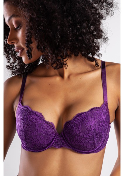 G.colors Balconette Foam Push Up Bra, Mor Konforlu ve Şık Sütyen fiyatları