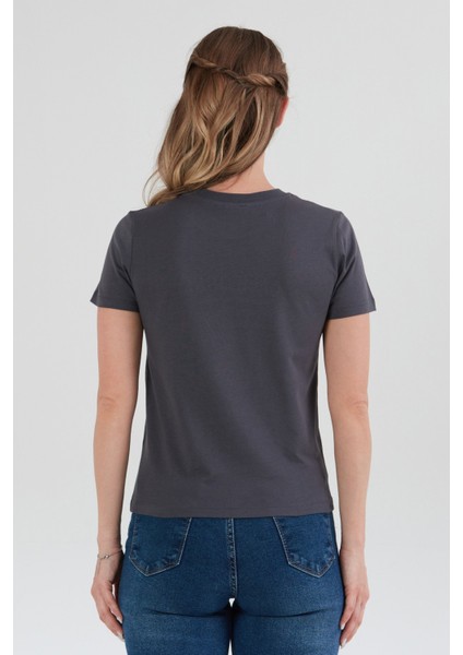 California Kabartma Baskılı Bisiklet Yaka Tişört fırsatları