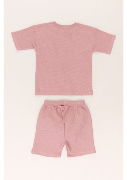 Waffle Kumaş Cepli Şortlu Unisex Çocuk Takım fiyatları
