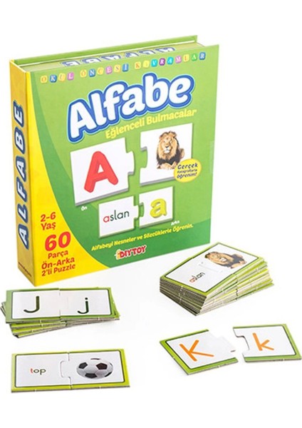 1406 Dıytoy, Eğlenceli Bulmacalar - Alfabe / 2-6 Yaş