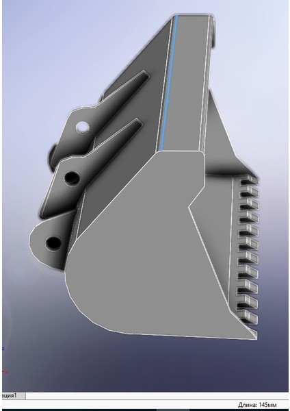 Oyuncak "ekskavatör Tekerlek Yükleyici Jcb 4cx" Için Kova. Solidworks 2023 (plastik Aparattır)