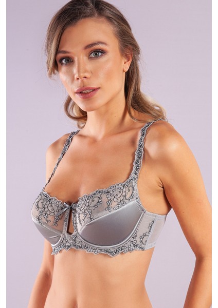 Giselle Half Padded Bra, Gri Toparlayıcı Konforlu ve Şık Sütyen fırsatları