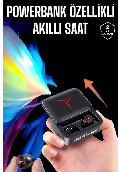 Powerbankli Kulaklık Bluetooth Bağlantılı Çoklu Bağlantı