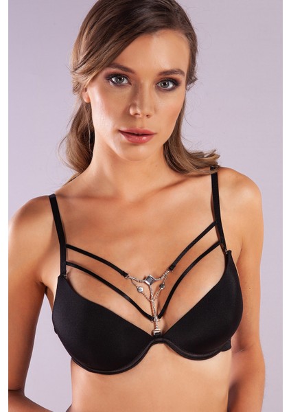 Gorbus Foam Cup Push Up Bra, Siyah Renk Konforlu ve Şık Sütyen