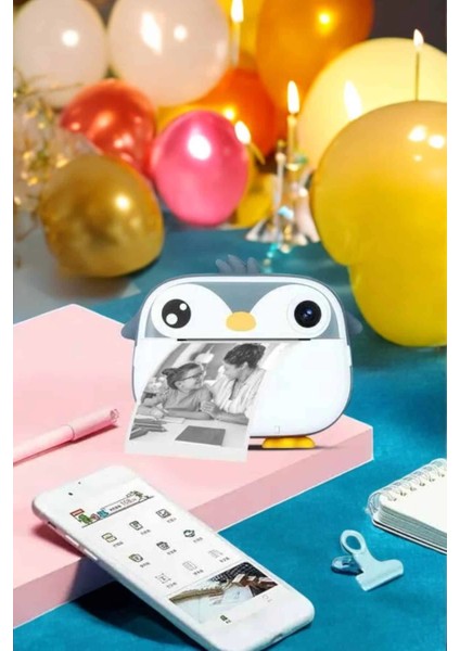 Çocuklar Için Fotoğraf Makinesi Anlık Baskı Makinesi Hd Görüntü Kalitesi