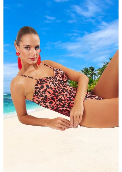 Modern Drape Mayo Banyo Kıyafeti Ergonomik Kesim Uv Korumalı Esnek Kumaş Swimsuit