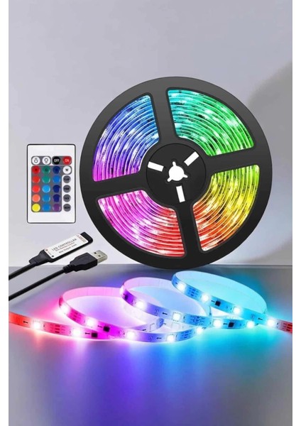 Yeni Nesil Rgb Işıklı 10METRE Şerit LED Kumandalı Şarj Edilebilir indirimleri