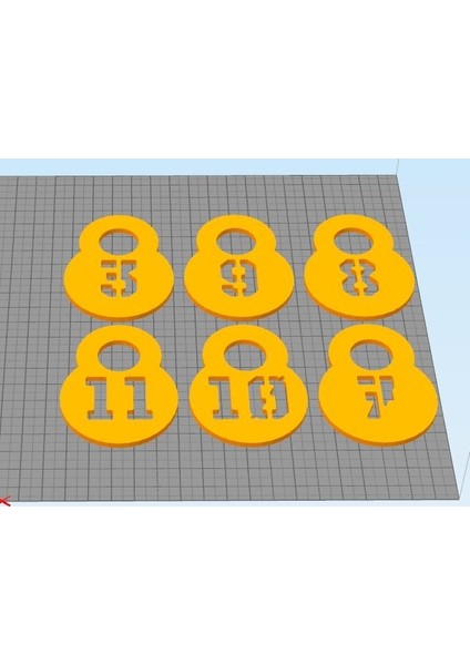 1 Ekstruder Için Dolap Etiketleri 1-50 (plastik Aparattır)