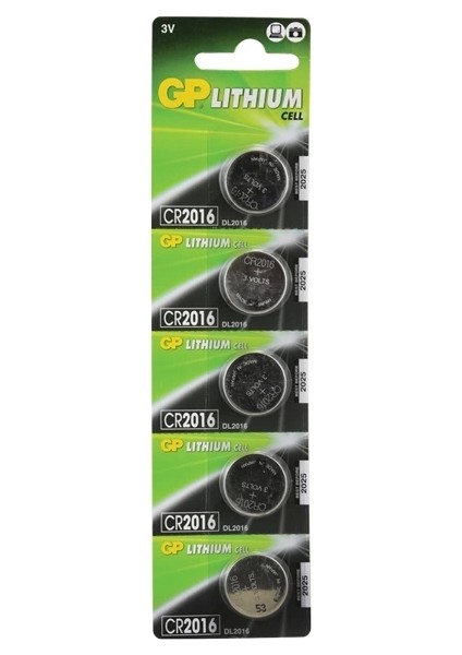 Gp CR2016 3V Lityum Para Pil 5li Paket