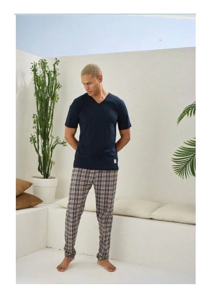 Erkek 2099 Erkek V.yaka Pijama Takım