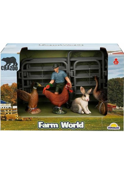 Hsyn 2689 Farm World Çiftlik Hayvanları Küçük Oyun Seti Akdenizpos Yeni