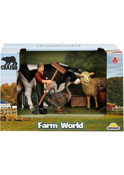 Hsyn 2689 Farm World Çiftlik Hayvanları Küçük Oyun Seti Akdenizpos Yeni