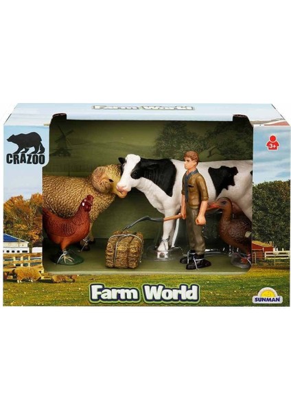 Hsyn 2689 Farm World Çiftlik Hayvanları Küçük Oyun Seti Akdenizpos Yeni