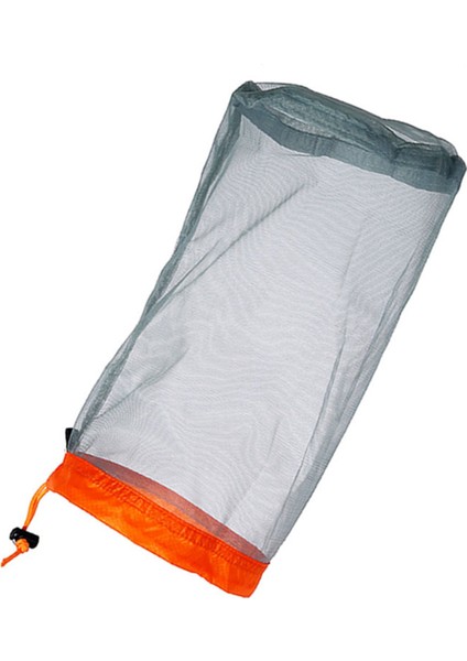 Ultralight Örgü Ipli Çuval Açık Seyahat Yürüyüş Kamp Şeyler Saklama Çantası (Turuncu M) (Yurt Dışından)