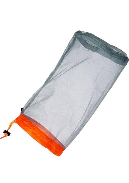 Ultralight Örgü Ipli Çuval Açık Seyahat Yürüyüş Kamp Şeyler Saklama Çantası (Turuncu M) (Yurt Dışından)