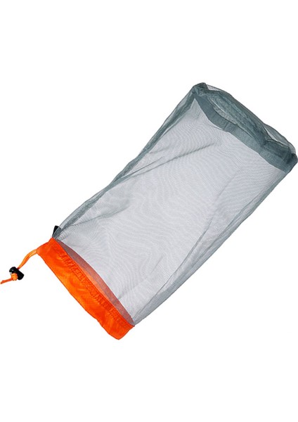 Ultralight Örgü Ipli Çuval Açık Seyahat Yürüyüş Kamp Şeyler Saklama Çantası (Turuncu M) (Yurt Dışından)