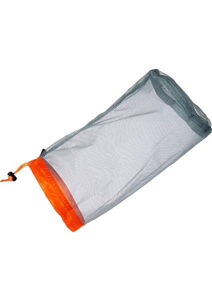 Ultralight Örgü Ipli Çuval Açık Seyahat Yürüyüş Kamp Şeyler Saklama Çantası (Turuncu M) (Yurt Dışından)