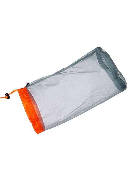 Ultralight Örgü Ipli Çuval Açık Seyahat Yürüyüş Kamp Şeyler Saklama Çantası (Turuncu M) (Yurt Dışından)