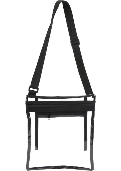 Spor Etkinlikleri Için Ayarlanabilir Omuz Askılı ve Iç Cepli Şeffaf Askılı Çanta Siyah (Yurt Dışından) modelleri