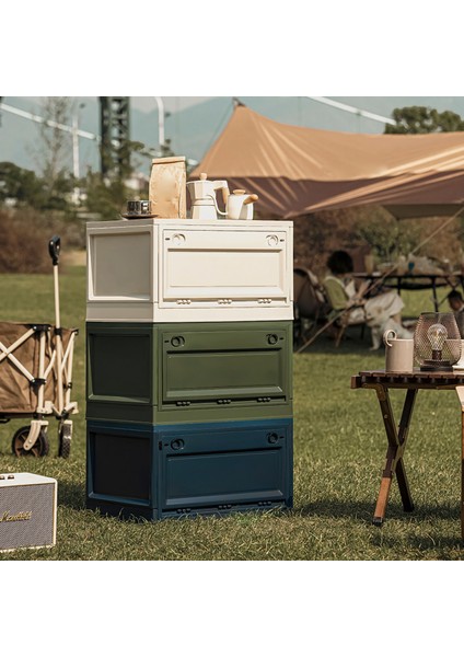 Katlanabilir Eşya Kutuları Çok Katmanlı Istifleme Çok Fonksiyonlu Kamp Katlanır Saklama Kutusu Silindir Kapaklı Küçük 47X35X23.5CM (Yurt Dışından) fiyatları