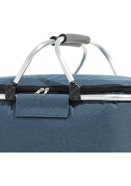 Piknik Çantası Katlanabilir Piknik Sepeti Yalıtımlı Rahat Saplı Buz Cepler Soğutucu Çanta Piknik Seyahat Kamp Için Koyu Mavi (Yurt Dışından) fiyatları