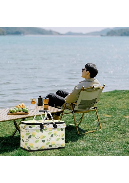 Piknik Çantası Katlanabilir Piknik Sepeti Yalıtımlı Rahat Saplı Buz Cepler Soğutucu Çanta Piknik Seyahat Kamp Için Yeşil Yapraklar (Yurt Dışından) fiyatları