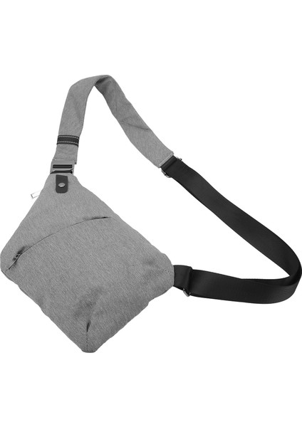 Sling Göğüs Çantası Moda Önler Hırsızlık Su Geçirmez Yüksek Kapasiteli Basit Omuz Çantası Açık Bisiklet Için Gri (Yurt Dışından) fırsatları