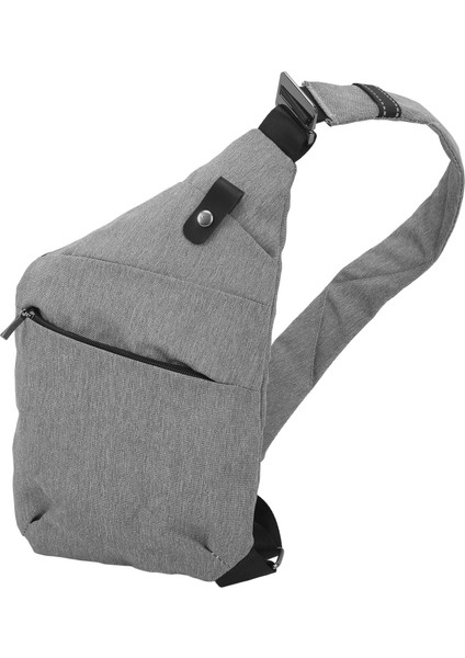 Sling Göğüs Çantası Moda Önler Hırsızlık Su Geçirmez Yüksek Kapasiteli Basit Omuz Çantası Açık Bisiklet Için Gri (Yurt Dışından) indirimleri