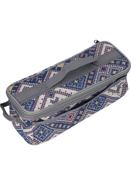 Kamp Eşyaları Saklama Çantası Büyük Kapasiteli Ayrılabilir Çift Fermuarlı Ulusal Tarzı Sofra Saplı Çanta Açık Mavi Nakış (Yurt Dışından) fiyatları