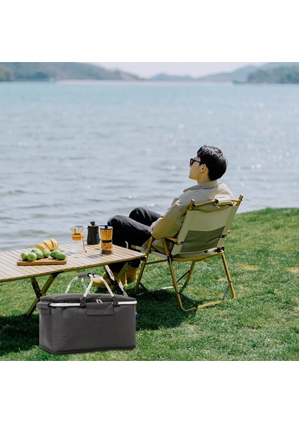 Piknik Çantası Katlanabilir Piknik Sepeti Yalıtımlı Rahat Saplı Buz Cepler Soğutucu Çanta Piknik Seyahat Kamp Için Siyah (Yurt Dışından) fiyatları