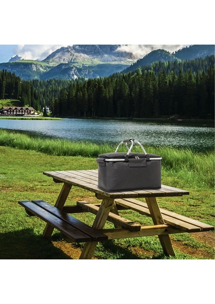 Piknik Çantası Katlanabilir Piknik Sepeti Yalıtımlı Rahat Saplı Buz Cepler Soğutucu Çanta Piknik Seyahat Kamp Için Siyah (Yurt Dışından) indirimleri