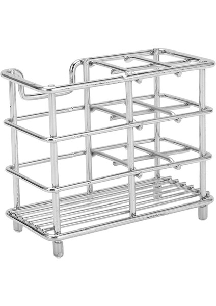 Diş Fırçası Tutucu Standı Diş Macunu Saklama Standı Paslanmaz Çelik Diş Fırçası Tutucu Banyo Için (Yurt Dışından)