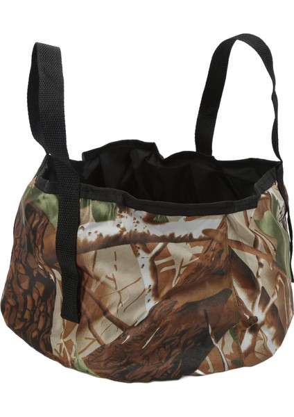 Açık Hava Katlanabilir Havza Yuvarlak Sağlam Aşınmaya Dalı Sağlam Güvenilir Taşınabilir Havza Seyahat Kamp Kamuflaj (Yurt Dışından)