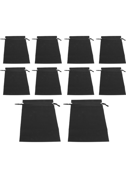 10 Adet Saklama Çantası Katlanabilir Su Geçirmez Yıkanabilir Güvenilir Dalı Bağcıklı Tasarım Kese Okul Seyahati Içinsiyah (Yurt Dışından)