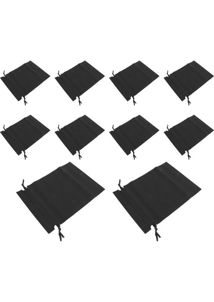 10 Adet Saklama Çantası Katlanabilir Su Geçirmez Yıkanabilir Güvenilir Dalı Bağcıklı Tasarım Kese Okul Seyahati Içinsiyah (Yurt Dışından) modelleri